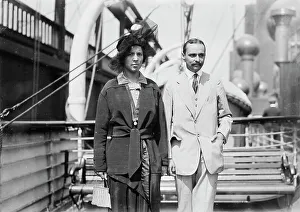 Transatlantic Prints: Jay Gould & wife, between c1910 and c1915. Creator: Bain News Service