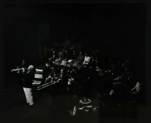 Jazz legend Sidney Bechet playing the soprano saxophone at Colston Hall, Bristol, 1956