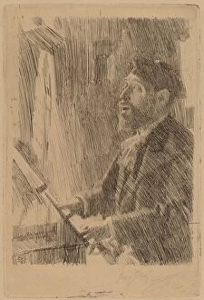 Piano Player Gallery: J.B. Faure, 1891. Creator: Anders Leonard Zorn