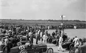 Starting Grid Prints: JCC 200 Mile Race, Brooklands, 1926. Artist: Bill Brunell
