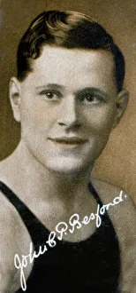 Autograph Gallery: JCP Besford, Champion swimmer, 1935