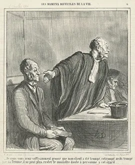 Je crois vous avoir... prouvé que mon client... 19th century. Creator: Honore Daumier