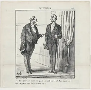 Waiter Prints: Je dois prevenir monsieur qu'on est en train de verifier monsieur... 1869