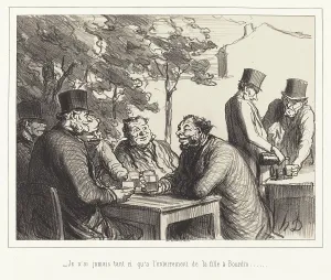 Mourner Prints: Je n'ai jamais tant ri qu'a l'enterrement de la fille a Bourdin... 1862