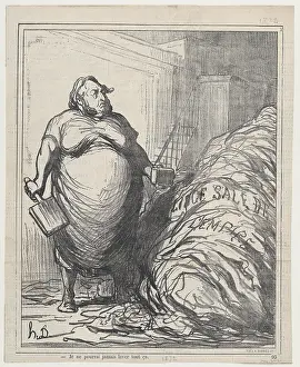 Washerwoman Prints: Je ne pourrai jamais laver tout ca, 1872. Creator: Honore Daumier