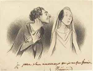 Je pars plus amoureux que je ne le fus jamais. (Berenice), 1841. Creator: Honore Daumier