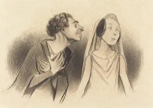 Jean Prints: Je pars plus amoureux que je ne le fus jamais. (Berenice), 1841. Creator: Honore Daumier