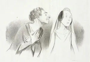 Je pars plus amoureux que...jamais... 1841. Creator: Honore Daumier