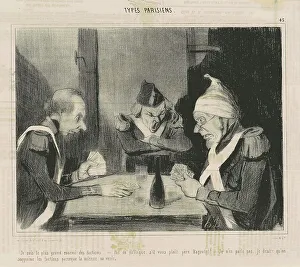 Boasting Prints: Je suis le plus grand ennemi des factions, 19th century. Creator: Honore Daumier