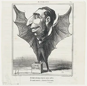 Voting Prints: Je suis oiseau, voyez mes ailes, 1869. Creator: Honore Daumier