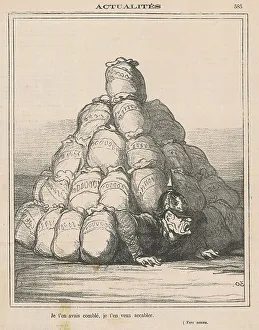 Sacks Prints: Je t'en avais comblé... 19th century. Creator: Honore Daumier