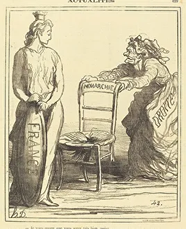 Newsprint Prints: Je vous assure que vous serez très bien assise, 1871. Creator: Honore Daumier