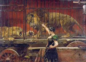 1885 Prints: The Jealous Lioness, 1885-1890. Creator: Paul Meyerheim