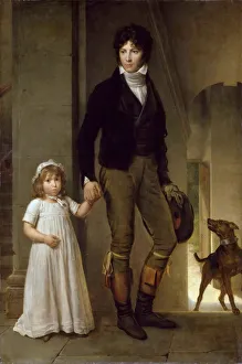 Isabey Prints: Jean-Baptiste Isabey (1767-1855) and his Daughter Alexandrine, 1795