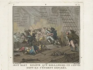 Jean Bart in the Battle of Texel on 29 June 1694, 1789. Creator: Anonymous