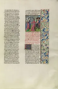 Prisoners Of War Prints: Jean de Bonne Lance Leading the Captured English before the Ladies of Montferrant
