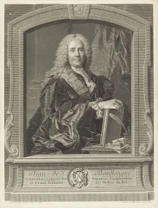 Escutcheon Prints: Jean de Boullongne, 1758. Creator: Johann Georg Wille