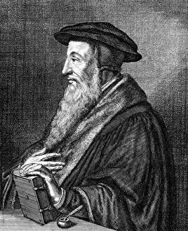 Calvinist Gallery: Jean Calvin, 16th century French theologian, (c1636-1689). Artist: Conrad Meyer