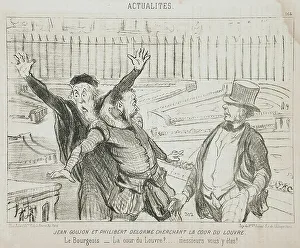 Palais Du Louvre Prints: Jean Goujon et Philibert Delorme cherchant la cour du Louvre