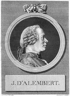 Enlightenment Prints: Jean le Rond d Alembert, French philosopher and mathematician