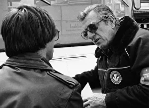 Jean Marie Prints: Jean-Marie Balestre speaking to Bernie Ecclestone, c1978-c1991