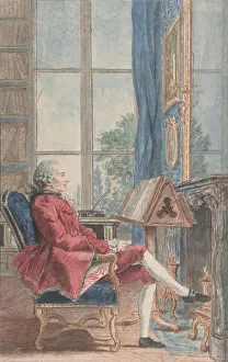 Lectern Prints: Jean-Pierre de Bougainville, 1760. Creator: Louis de Carmontelle