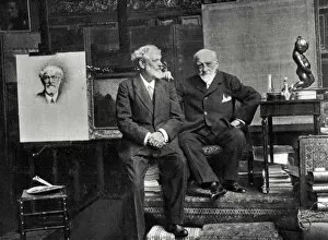 Images Dated 18th May 2009: Jean Richepin, French poet, dramatist and novelist, and Leon Bonnat, French artist, 1901