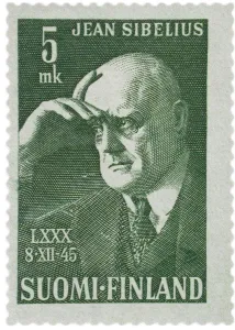 Sibelius Prints: Jean Sibelius (postage stamp), 1945. Artist: Anonymous
