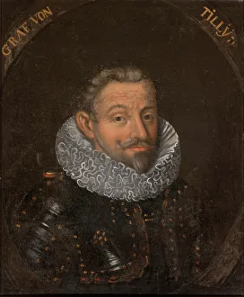 Johann Tserclaes Prints: Jean Tserclaes von Tilly, 1559-1632, Count, c17th century. Creator: Anon