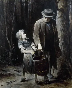Geoffroy Jean Jules Henri Prints: Jean Valjean and Cosette, between 1879 and 1882. Creator: Henry Jules Jean Geoffroy