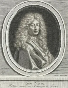 Coins Prints: Jean Varin, c1697. Creator: Gerard Edelinck