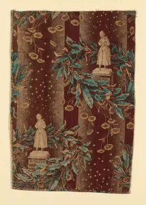 Laurel Wreath Collection: Jeanne d'Arc (Joan of Arc), (Furnishing Fabric), France, 1839/40. Creator: Unknown