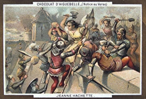 Images Dated 27th September 2005: Jeanne Hachette defends Beauvais, 1472, (19th century)
