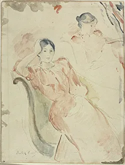 Morisot Berthe Marie Pauline Prints: Jeanne Pontillon, c. 1893. Creator: Berthe Morisot