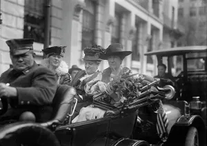 Chauffeur Prints: Jeannette Rankin, (right), 1917