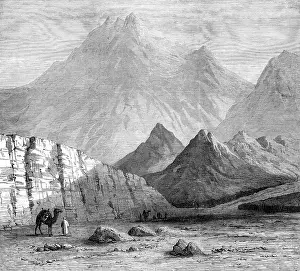 Sinai Peninsula Prints: Jebel-El-Nur, regarded by Dr. Beke as Mount Sinai, 1874. Creator: Unknown