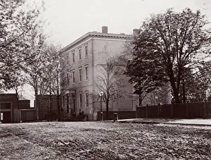 Davis Prints: Jeff. Davis House, Executive Mansion, C. S. A. Richmond, 1865. Creator: Alexander Gardner