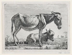 Boisseux Jean Jacques De Collection: Jenny with its Foal, 1797. Creator: Jean-Jacques de Boissieu