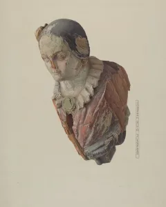 Jenny Lind Figurehead, c. 1938. Creator: Isabella Ruth Doerfler