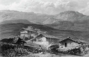Roberts Emma Prints: Jerdair, - A Hill Village, - Gurwall, 1835. Creator: David Cox