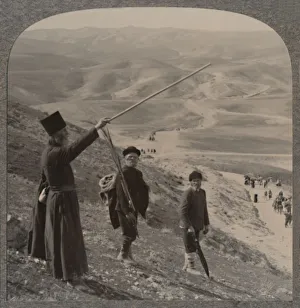 Realistic Travels Prints: Jericho road, near the Samaritans Inn, c1900