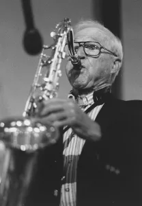 1997 Prints: Jerry Jerome, The March of Jazz, Clearwater Beach, Florida, 1997. Creator: Brian Foskett