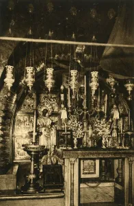 Holy Sepulchure Prints: Jerusalem - Church of the Holy Sepulchre - Calvary, c1918-c1939. Creator: Unknown