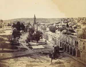 Anthony John Gallery: Jerusalem, Court of the Mosque of Omar, 1857. Creator: John Anthony