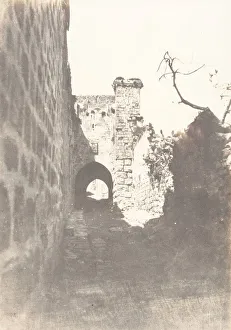 Auguste Salzmann Gallery: Jerusalem, Via Dolorosa, Reste antique, 1854. Creator: Auguste Salzmann