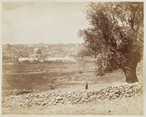 Mount Olivet Prints: Jerusalem Du Mont Des Oliviers #301, Printed c.1870. Creator: Felix Bonfils