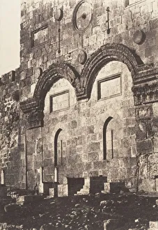 Enclosure Prints: Jerusalem, Enceinte du Temple, Porte Doree, 1854. Creator: Auguste Salzmann