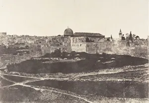 Jerusalem, Enceinte du Temple, Vue generale de la face Sud 1, 1854