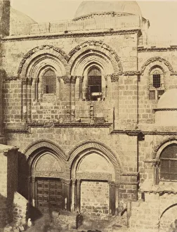 Holy Sepulchure Prints: Jerusalem. Entree de l eglise du St. Sepulcre, 1860 or later