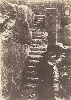 Auguste Salzmann Gallery: Jerusalem, Escalier antique taille dans le roc
